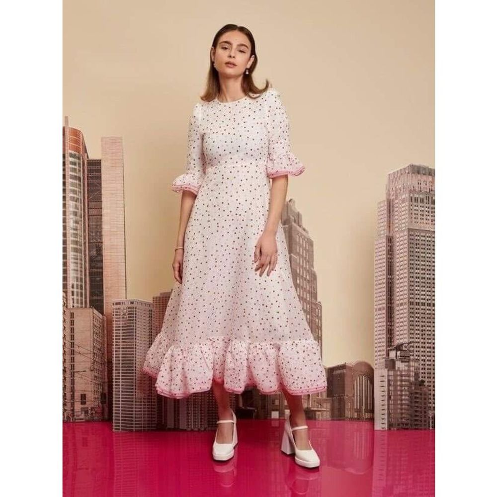 Free People Sister Jane Polka Pose Midi Dress